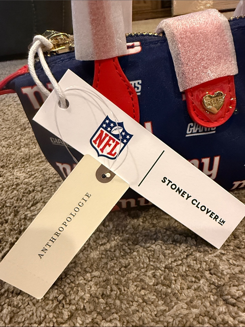 Stoney Clover NY Giants Navy and Red Small Tote Bag - Picture 6 of 6